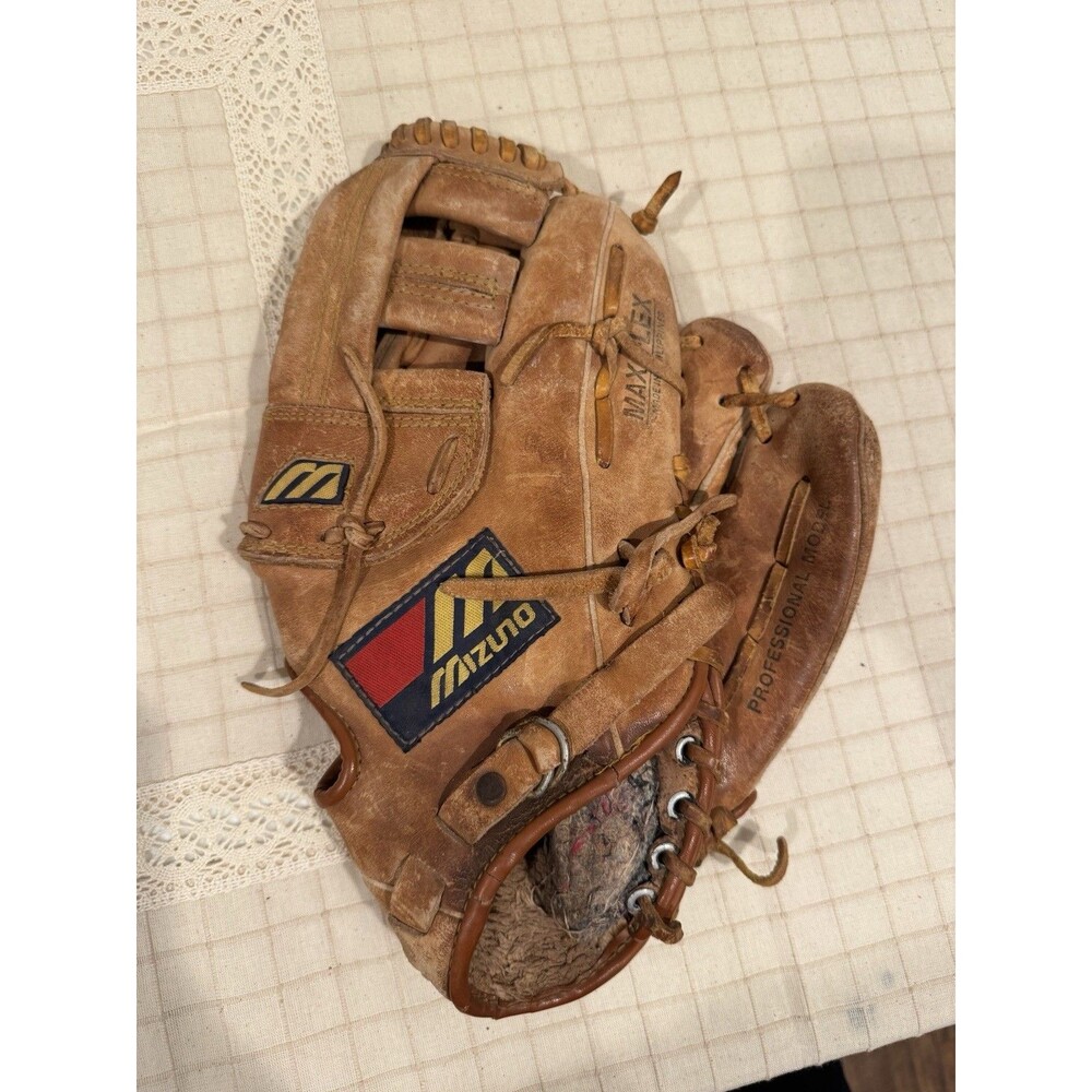 Mizuno Super Flex Palm MZ 4500 Brown Leather Pro Close Baseball Glove Left